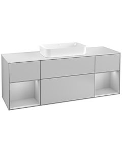 Villeroy und Boch Finion Villeroy und Boch Finion G331GJGJ 160cm, cover plate white matt, Emotion, shelves light gray matt lacquer, light gray matt