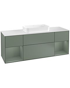 Villeroy und Boch Finion Villeroy und Boch Finion G331GMGM 160cm, cover plate white matt, Emotion, shelves olive matt lacquer, Olive Matt Lacquer