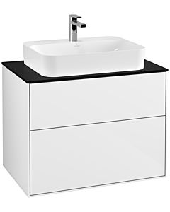 Villeroy und Boch Finion Villeroy und Boch Finion G34200GF 80x60.3cm, Emotion, cover plate black matt, Glossy white lacquer