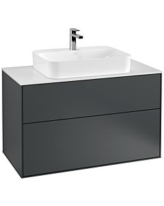 Villeroy und Boch Finion Waschtischunterschrank G35100HG 100x60,3cm, Emotion, Abdeckplatte white matt, Midnight Blue Matt Lacquer