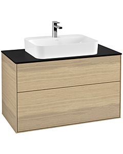 Villeroy und Boch Finion Villeroy und Boch G35200PC 100x60,3cm, Emotion, plaque de finition noir mat, Oak Veneer