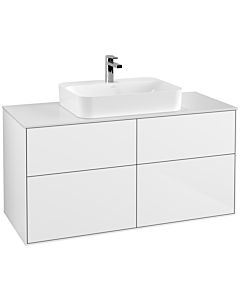 Villeroy und Boch Finion Villeroy und Boch G38100GF 120x60,3cm, Emotion, plaque de finition blanc mat, laqué blanc brillant