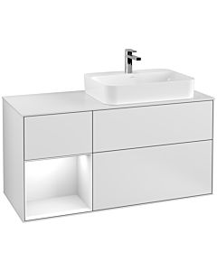 Villeroy und Boch Finion Villeroy und Boch Finion G391GFMT 120cm, cover plate white matt, Emotion, shelf left Glossy white lacquer, white matt lacquer