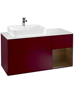 Villeroy und Boch Finion Villeroy und Boch Finion G401GNHB 120cm, cover plate white matt, Emotion, shelf on the right Peony Matt veneer, Peony Matt