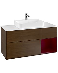 Villeroy und Boch Finion Villeroy und Boch Finion G421HBGN 120cm, cover plate white matt, Emotion, shelf right Peony matt, Peony veneer