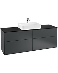 Villeroy und Boch Finion Waschtischunterschrank G44200HG 160x60,3cm, Emotion, Abdeckplatte black matt, Midnight Blue Matt Lacquer
