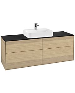 Villeroy und Boch Finion Waschtischunterschrank G44200PC 160x60,3cm, Emotion, Abdeckplatte black matt, Oak Veneer