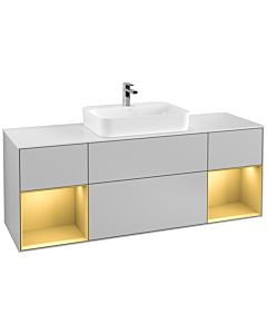 Villeroy und Boch Finion Villeroy und Boch Finion G451HFGJ 160cm, cover plate white matt, Emotion, shelves gold matt lacquer, light gray matt