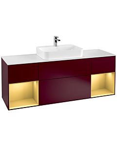 Villeroy und Boch Finion Villeroy und Boch Finion G451HFHB 160cm, cover plate white matt, Emotion, shelves gold matt lacquer, Peony Matt