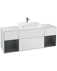 Villeroy und Boch Finion Villeroy und Boch Finion G451HGMT 160cm, cover plate white matt, Emotion, shelves midnight matt lacquer, white matt lacquer