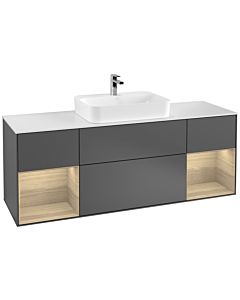 Villeroy und Boch Finion Villeroy und Boch Finion G451PCGK 160cm, cover plate white matt, Emotion, shelves Oak Veneer , anthracite matt