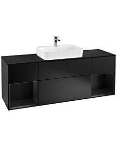 Villeroy und Boch Finion Villeroy und Boch Finion G452PDPD 160cm, cover plate black matt, Emotion, shelves Black matt lacquer, Black matt lacquer