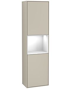 Villeroy und Boch Finion cabinet G460GFHH 41.8x151.6cm, left, Emotion, shelf Glossy White Lacquer , Sand Matt Lacquer