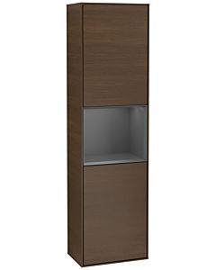 Villeroy und Boch Finion Hochschrank G460GKGN 41,8x151,6cm, links, Emotion, Regal Anthracite Matt Lacquer, Walnut veneer