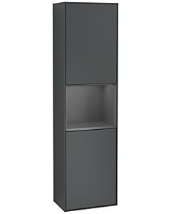 Villeroy und Boch Finion cabinet G460GKHG 41.8x151.6cm, left, Emotion, shelf Anthracite Matt Lacquer, Midnight Blue Matt Lacquer