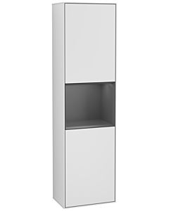 Villeroy und Boch Finion cabinet G460GKMT 41.8x151.6cm, left, Emotion, shelf Anthracite Matt Lacquer, White matt lacquer