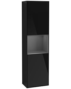 Villeroy und Boch armoire Finion Villeroy und Boch G460GKPH 41.8x151.6cm, gauche, émotion, étagère Anthracite Matt , Glossy Black Lacquer