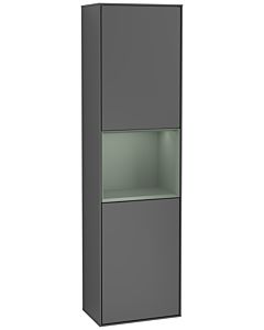 Villeroy und Boch Finion Hochschrank G460GMGK 41,8x151,6cm, links, Emotion, Regal Olive Matt Lacquer, Anthracite matt