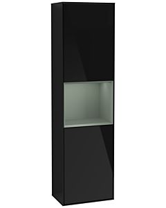 Villeroy und Boch Finion cabinet G460GMPH 41.8x151.6cm, left, Emotion, shelf Olive Matt Lacquer , Glossy Black Lacquer
