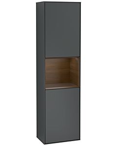 Villeroy und Boch armoire Finion G460GNHG 41.8x151.6cm, gauche, émotion, étagère Walnut Veneer , minuit Blue Matt Lacquer