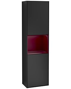 Villeroy und Boch Finion cabinet G460HBPD 41.8x151.6cm, left, Emotion, shelf Peony Matt Lacquer, Black matt lacquer