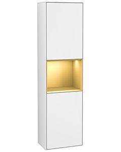 Villeroy und Boch Finion cabinet G460HFGF 41.8x151.6cm, left, Emotion, shelf gold matt lacquer, glossy white lacquer