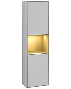 Villeroy und Boch Finion cabinet G460HFGJ 41.8x151.6cm, left, Emotion, shelf gold matt lacquer, light gray matt