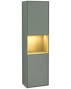 Villeroy und Boch armoire Finion G460HFGM 41.8x151.6cm, gauche, émotion, étagère Olive Matt Lacquer or mat, Olive Matt Lacquer