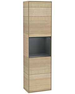 Villeroy und Boch Finion cabinet G460HGPC 41.8x151.6cm, left, Emotion, shelf Midnight Blue Matt Lacquer , Oak Veneer