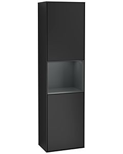 Villeroy und Boch armoire Finion G460HGPD 41.8x151.6cm, gauche, émotion, étagère Midnight Blue Matt Lacquer , laqué noir mat