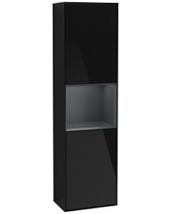 Villeroy und Boch armoire Finion G460HGPH 41.8x151.6cm, gauche, émotion, étagère Midnight Blue Matt Lacquer , Glossy Black Lacquer