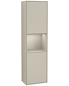 Villeroy und Boch armoire Finion G460HHHH 41.8x151.6cm, gauche, émotion, étagère Sand Matt Lacquer , Sand Matt Lacquer