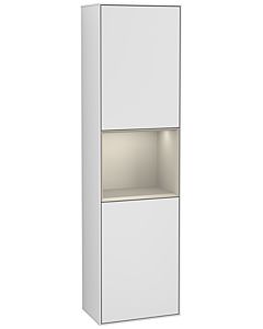 Villeroy und Boch armoire Finion G460HHMT 41.8x151.6cm, gauche, émotion, étagère Sand Matt Lacquer , laqué blanc mat