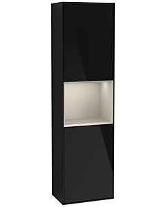 Villeroy und Boch armoire Finion G460HHPH 41.8x151.6cm, gauche, émotion, étagère Sand Matt Lacquer , Glossy Black Lacquer