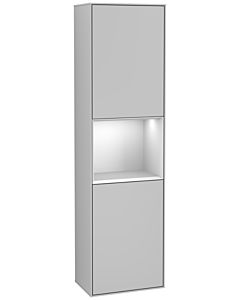 Villeroy und Boch Finion Hochschrank G460MTGJ 41,8x151,6cm, links, Emotion, Regal White matt lacquer, Light grey matt