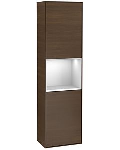 Villeroy und Boch Finion cabinet G460MTGN 41.8x151.6cm, left, Emotion, shelf white matt lacquer, walnut veneer