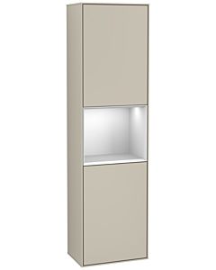 Villeroy und Boch Finion Hochschrank G460MTHH 41,8x151,6cm, links, Emotion, Regal White Matt Lacquer, Sand Matt Lacquer