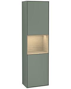 Villeroy und Boch Finion cabinet G460PCGM 41.8x151.6cm, left, Emotion, Oak Venerr shelf, Olive Matt Lacquer