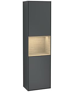 Villeroy und Boch Finion cabinet G460PCHG 41.8x151.6cm, left, Emotion, shelf Oak Venerr, Midnight Blue Matt Lacquer