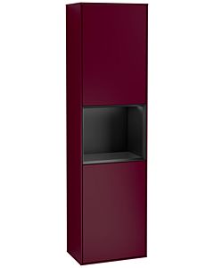 Villeroy und Boch Finion cabinet G460PDHB 41.8x151.6cm, left, Emotion, shelf Black matt lacquer, Peony Matt