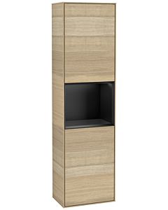 Villeroy und Boch armoire Finion G460PDPC 41.8x151.6cm, gauche, émotion, étagère Black Matt Lacquer , Oak Veneer