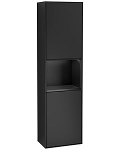 Villeroy und Boch armoire Finion G460PDPD 41.8x151.6cm, gauche, émotion, étagère laqué noir mat, laqué noir mat