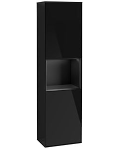 Villeroy und Boch armoire Finion G460PDPH 41.8x151.6cm, gauche, émotion, étagère Black Matt Lacquer , Glossy Black Lacquer