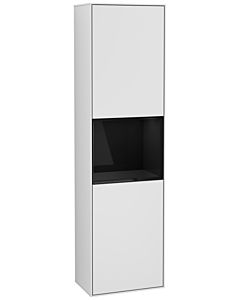 Villeroy und Boch armoire Finion Villeroy und Boch G460PHMT 41.8x151.6cm, gauche, émotion, étagère Glossy Black Lacquer , laqué blanc mat