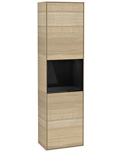 Villeroy und Boch Finion Hochschrank G460PHPC 41,8x151,6cm, links, Emotion, Regal Glossy Black Lacquer, Oak Veneer