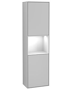 Villeroy und Boch armoire Finion G470GFGJ 41.8x151.6cm, droite, Emotion, étagère Laque blanc brillant, gris clair mat
