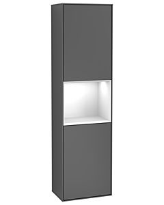 Villeroy und Boch armoire Finion G470GFGK 41.8x151.6cm, droite, Emotion, étagère Laque blanc brillant, Anthracite mat