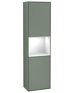 Villeroy und Boch Finion cabinet G470GFGM 41.8x151.6cm, right, Emotion, shelf Glossy White Lacquer , Olive Matt Lacquer