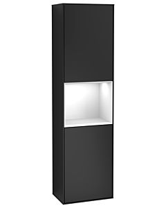 Villeroy und Boch armoire Finion G470GFPD 41.8x151.6cm, droite, Emotion, étagère laqué blanc brillant, laqué noir mat