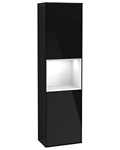 Villeroy und Boch Finion cabinet G470GFPH 41.8x151.6cm, right, Emotion, shelf Glossy White Lacquer , Glossy Black Lacquer